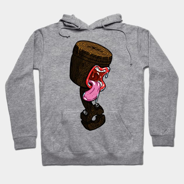 New School Screaming Wooden Piston Hoodie by freezethecomedian